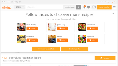 is allrecipes Up or Down