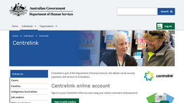 is centrelink.gov Up or Down