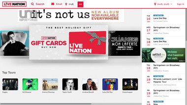 is livenation Up or Down