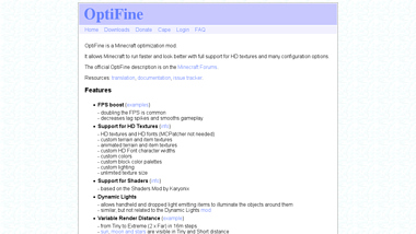 is optifine Up or Down