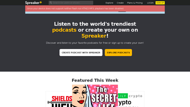 is spreaker Up or Down