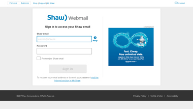 is webmail.shaw Up or Down