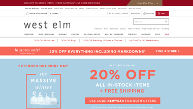 is westelm Up or Down