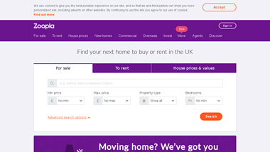 is zoopla Up or Down